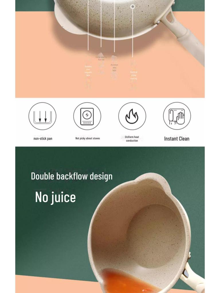 Maifan Stone Non-Stick Frying Pan: Volcanic Rock, Induction & Gas Compatible, Heightened Design, Small Household Cookware.