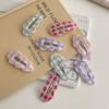 1pc Fashion Hair Ornament Clouds Hair Clips Sweet Headwear Grid Bang Clip INS Style Hairpin Girls