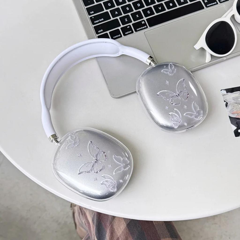 Applicable AirPods Max Earmuffs Tpu Transparent and Light Korean Ins Girl Heart Apple Headphone Case