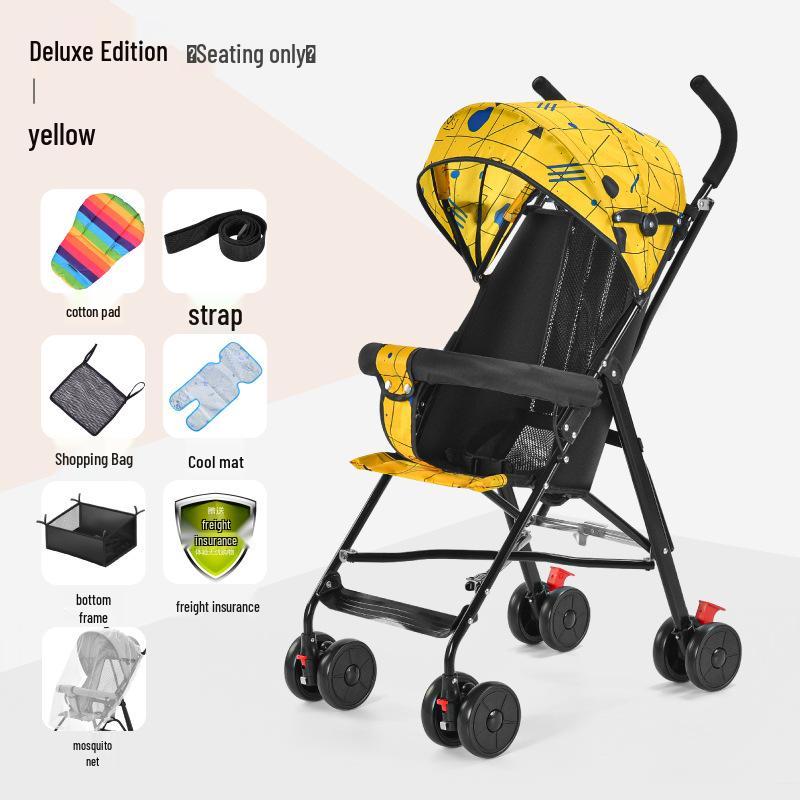 Lightweight Folding Baby and Toddler Umbrella Stroller with Recline Feature