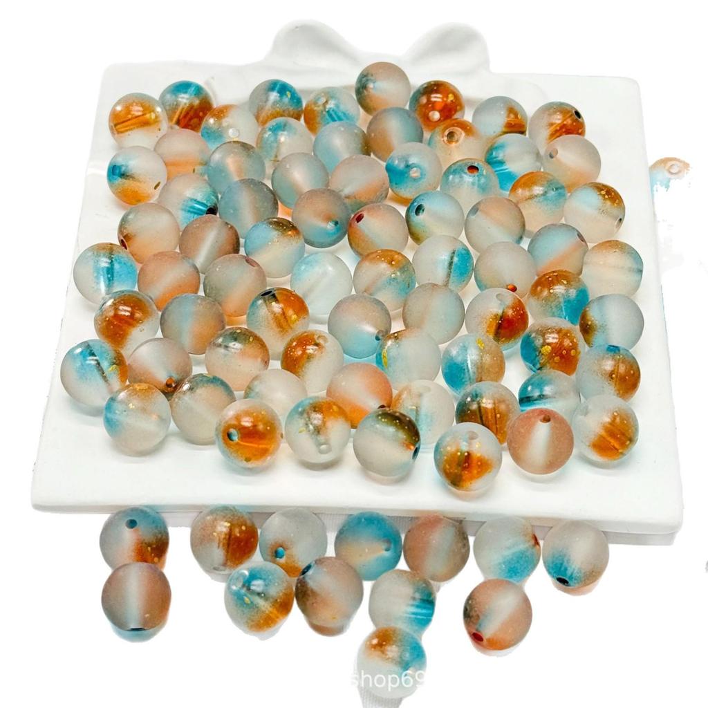 8mm mattierte Murano-Glas-Geleekugeln für DIY-Schmuck, Armbänder und handgefertigte Accessoires.