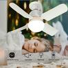 LED Light Bulbs Ceiling Fan With Light E27 Socket Remote Control Dimmable Wireless Fans Lighting For Bedroom Garage Kitchen