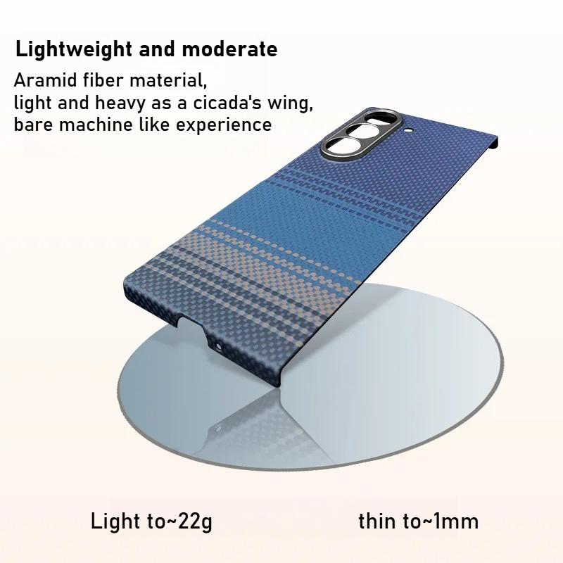 Custodie magnetiche invisibili in fibra di carbonio opaca di alta qualità per Samsung Galaxy Z Fold 7 6 Anti-caduta in fibra aramidica sottile Cover Protettiva