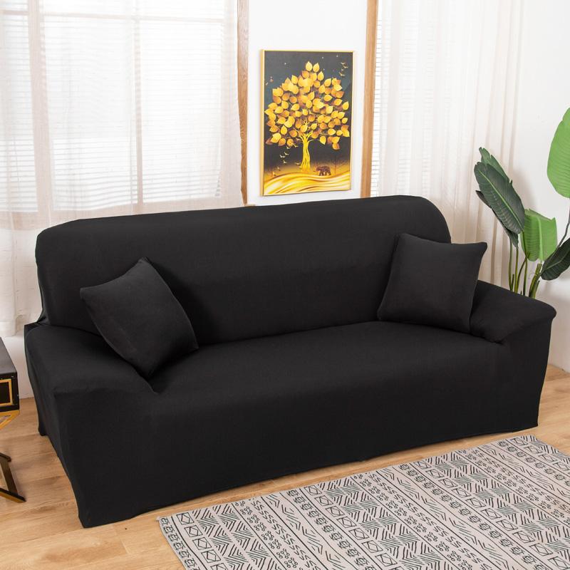 High Elasticity Faux Milk Silk Solid Colour Sofa Cover Easy To Install Pet Stain Resistant Fabric Soft And Skin Friendly