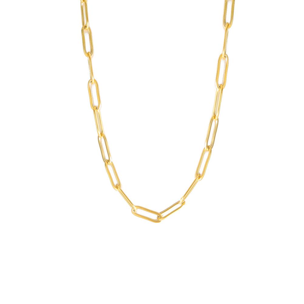 European & American Street Style Retro Titanium Steel Men's Spliced Double Layer Necklace