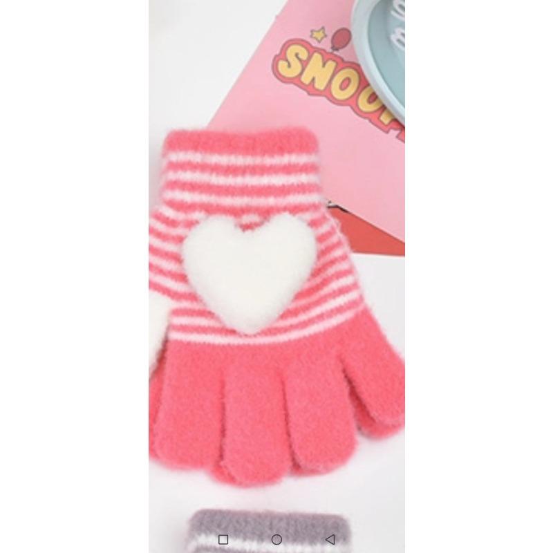 Children's gloves, boys and girls five-finger gloves, children's autumn and winter warm and antifreeze sub-finger cartoon cute
