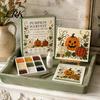 Easy Craft Kit for Beginners Halloween Sea Glass Art DIY Kit, Ghost Black Cat Owl Raven Pumpkin Creative Journey Gift Set Mosaic Set, Beginner
