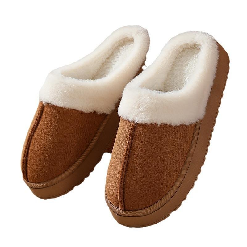 New Cotton Slippers Winter Home Fashion Home Warm Couple Cotton Mop Indoor Comfortable Plush Shoes
