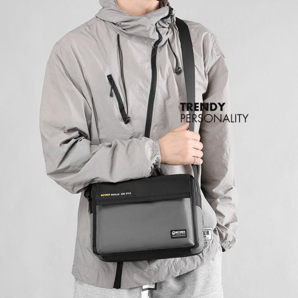 Single Shoulder Man Messenger Bag Large Capacity Nylon Crossbody Bag Men's Shoulder Bag  Camping