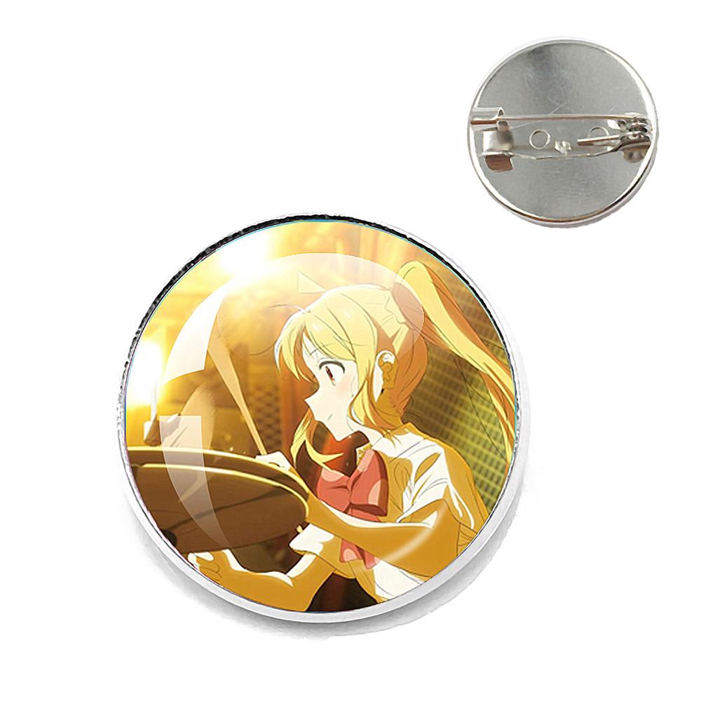 Bocchi The Rock Anime Brooch Gotoh Hitori Ijichi Nijika Kita Ikuyo Yamada Ryo Cartoon Cosplay Glass Brooch Pin For Badge Gifts