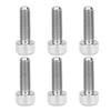 TC4 6Pcs Box Handlebar Screws Mountain Bike Stem Riser Bolts Bicycle Accessories M15x16Silver