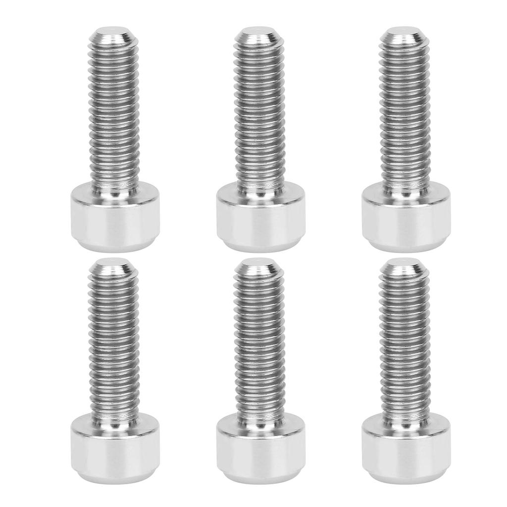 TC4 6Pcs Box Handlebar Screws Mountain Bike Stem Riser Bolts Bicycle Accessories M15x16Silver
