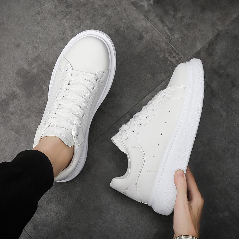 Summer New McQueen Casual Breathable Sneakers Platform Heightening Couple Board Shoes