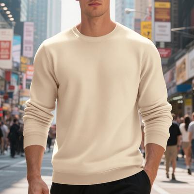 2025 New Autumn and Winter Men's Loose Round Neck Casual Commuting Sweatshirt