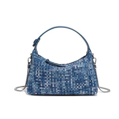 Bolso de Lonchera de Mano Moderno, Fresco y Versátil, Bolso Cruzado de Hombro Único Casual y Versátil, Bolso de Mujer con Textura de Tejido de Moda