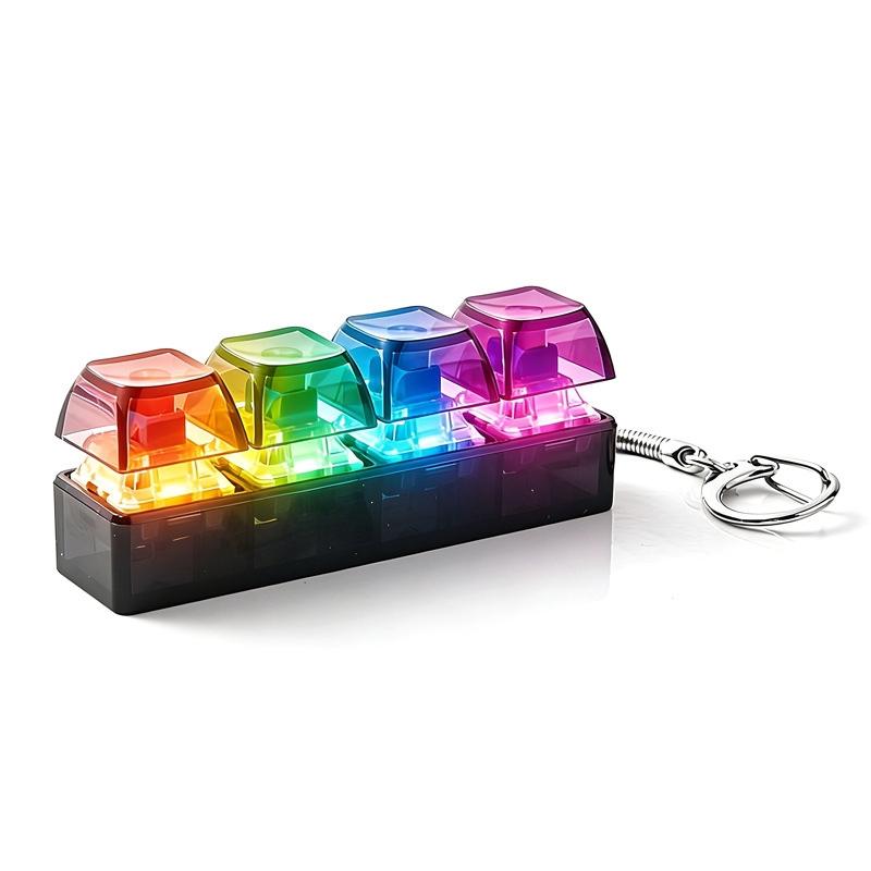 

Led Keyboard Keychain Glow In The Dark Party Favors Luminous Keychains For Bags Decompression Keychain On The Phone
