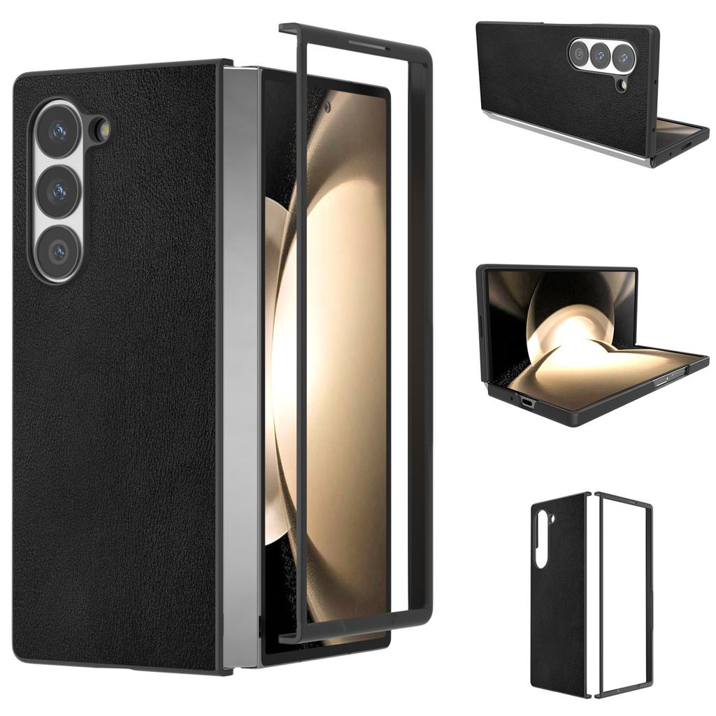 Für Samsung Galaxy Z Fold6 5G Hülle PU-Lederbeschichtete PC-Schutzhülle