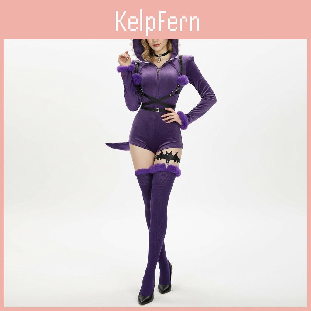 Pokemon Gengar Cosplay Costume For Anime Role Play With Polyester Fabric For Game Fans