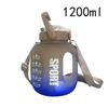 Straw Capacity Large Plastic Cup Portable Outdoor Sports Kettle Water Bottle