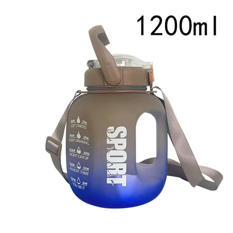 Straw Capacity Large Plastic Cup Portable Outdoor Sports Kettle Water Bottle