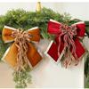 Velvets Christmas Bows Decoration For Indoor Festives Display And Gifts Easy To Hanging Bowknot Pendant for Tree Window