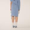 Soltipebeul Fisher Slit Skirt [Blue]