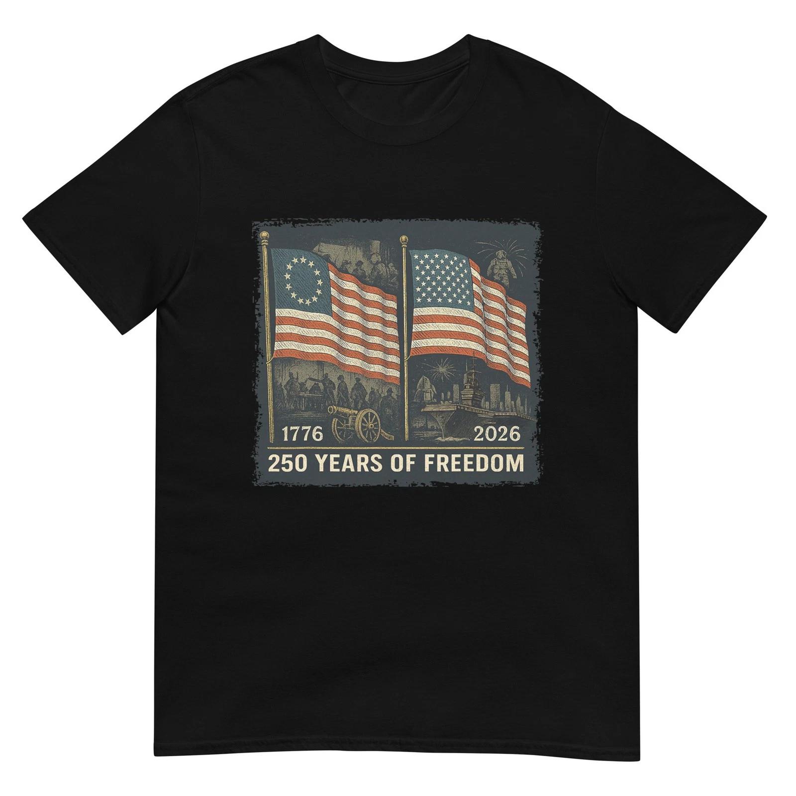 Betsy Ross Flag 250 Years of Freedom 1776-2026 T-Shirt M