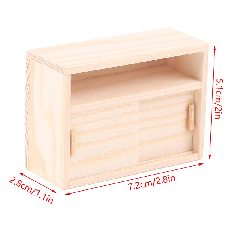 1:12 Dollhouse Miniature Wooden Display Cabinet Cake Candy Cabinet Storage Rack Organizer Display Shelf Stand Store Scene Model