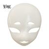 Full Face Plastic Mask DIY Blank Fox Mask, White Furry Head Base Unpainted Animal Anime Style Costume Fursuit Accessory for Halloween Masquerade