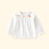 2026 Girls' Long Sleeve Doll Collar Shirt for Autumn and Spring