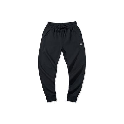 Li Ning Badfive Basketball Series Pattern Loose Cuff Sports Long Pants Men Bottoms Black AKLQA75-3