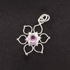 Round Kunzite Stone 925 Sterling Silver Sisters Gift Engagement Pendant Jewelry PP-18-11
