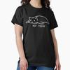 Asian Size Cotton Unisex Tshirt Print T-shirt Fox Shiver® - Not Today Classic T-Shirt T-shirt No-Cut Print Regular Fit