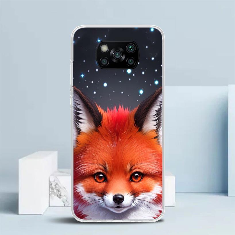 

Мягкий чехол с рисунком животного-лисы для Xiaomi Poco F7 Ultra X7 X6 X5 Pro M7, чехол для телефона Redmi 15 15C 13 13C 12 12C 10 10C, защитный корпус Poco X7 Redmi 15 5G