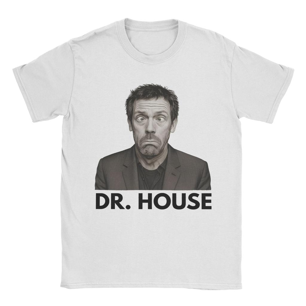 Dr. Gregory House Md Obličej Pánské Tričko Estetická Bavlněná Trička Letní O-výstřih Hipsterské Tričko Levné Oversized Topy