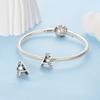 Fit Original Bracelet Bead Copper Heart Shape Zircon A-Z Letter Charms Beads For Women Jewelry Making Gift
