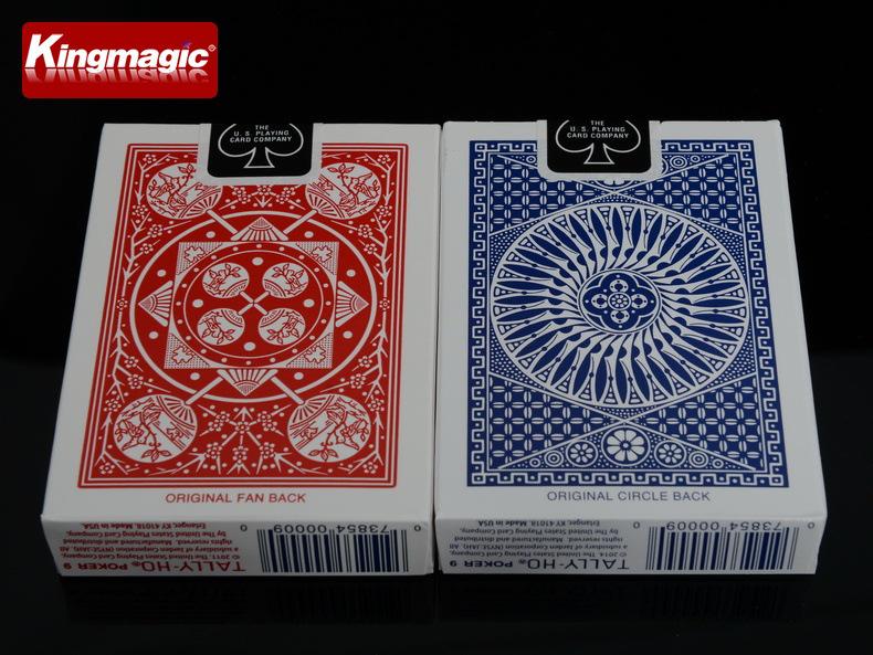 Jeu de cartes original Tally-Ho No.9 - Designs Dos Éventail & Dos Cercle pour la Magie & les Flourishes