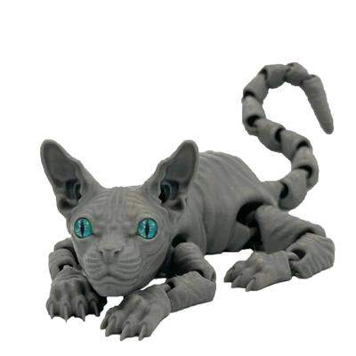 3D Printed Articulated Sphynx Sensory Stress Toy, 3d Printed Sphynx, Egyptian Cat, Hairless Cat