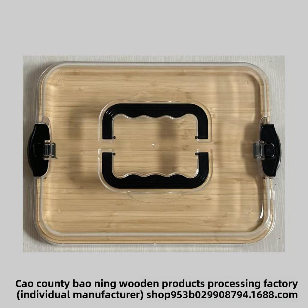 Bamboo Wooden Cheese Board with Compartments for Kitchen, Picnic, and Restaurant Serving