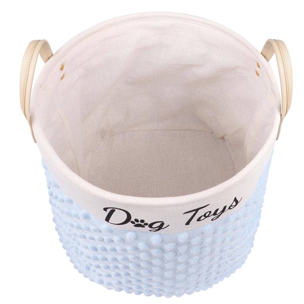 Fashion Dog Toy Storage Basket Foldable Dog Canvas Bag Paw Print Pet Toys Clothes Storage Box Dog Cat Accessories Pet Supplies