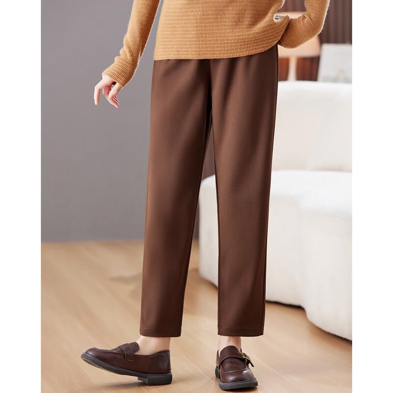 Passter Women's Elastic Waist Straight Leg Casual Pants