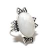 Rainbow Moonstone Gemstone 925 Sterling Silver Jewelry Ring Size Adjustable SU-10521