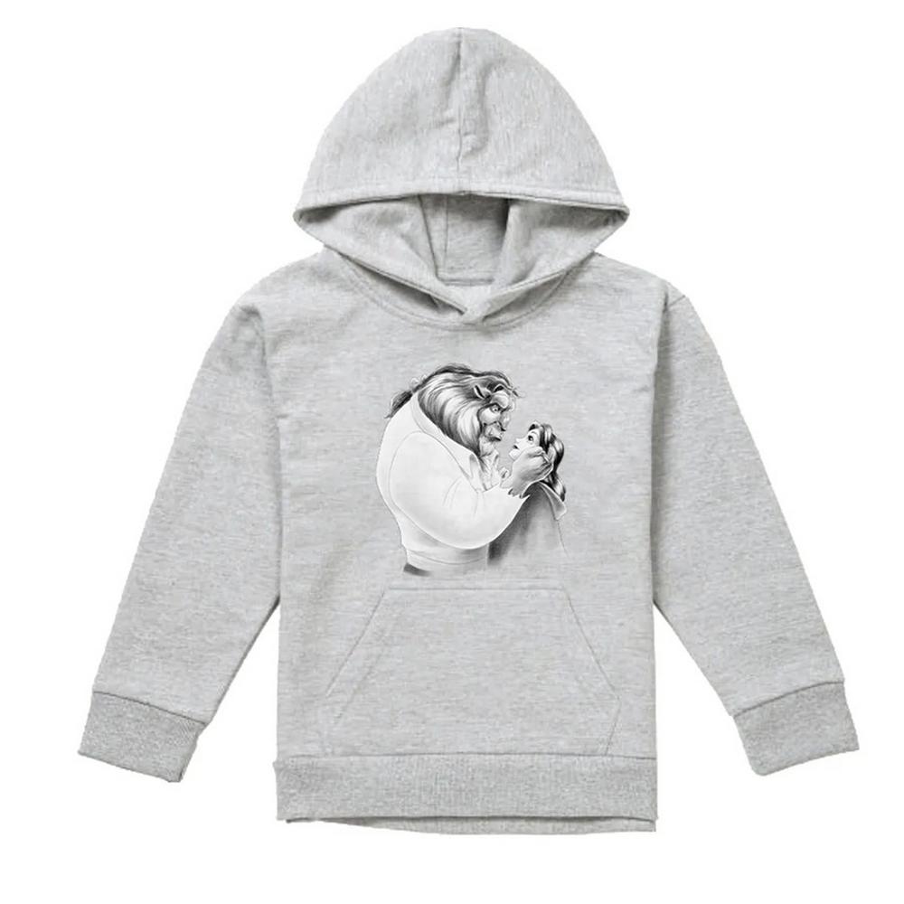 Beauty And The Beast Childrens/Kids Belle Beast Sketch Heather Hoodie
