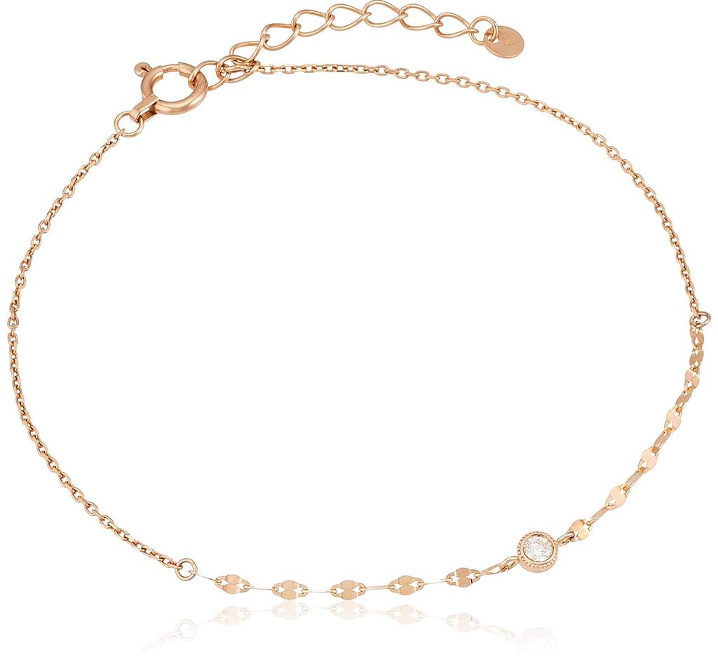 Bracelet in 10K Pink Daily AJAB4056LSDI [Vendome Aoyama] [Official] Gold, Basic,