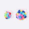 Cat Toys Cat Plush Ball Toy Pet Elastic Bell Ball Self Hi Ball Playing Cat Colorful Woolen Ball