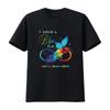 I Wear Blue for Autism Awareness Month Kids T Shirt vintage Washed Top For Everyday Wear designer clothes Versatile Slightly