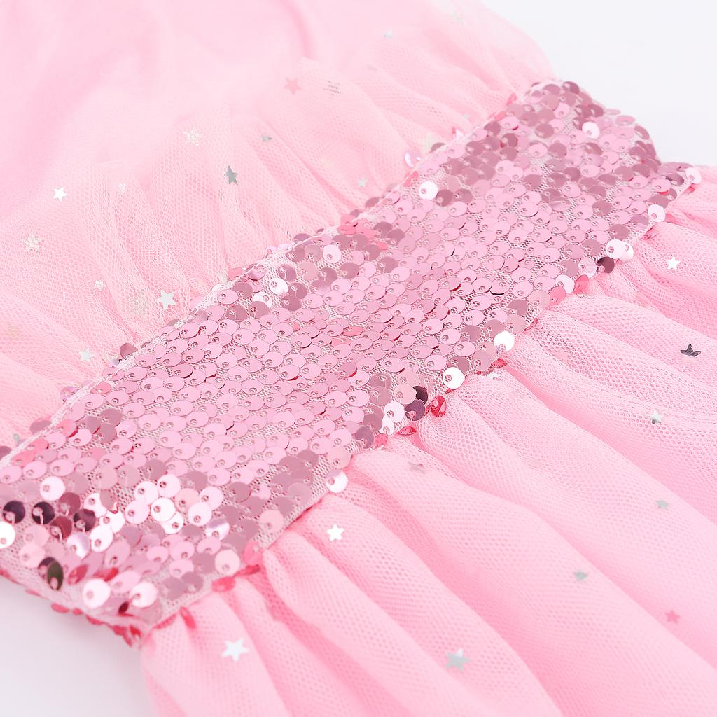 Pink Puppy Dog Dress Lovely Dog Blingbling Princess Skirt Sweet Pet Apparel Dogs Cat Tutu Dresses for Birthday Wedding Party