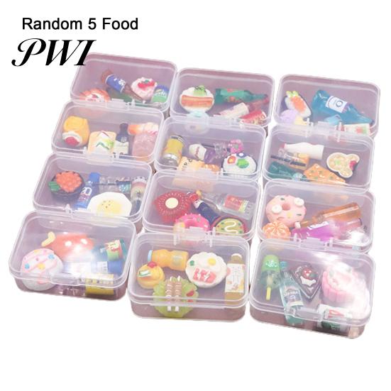 Dollhouse 5Pcs/Set Food Doll High Simulation Decorating Easily Matched Play Mini Cake Biscuit Bottle Miniature Pretend Toy for Micro Landscape