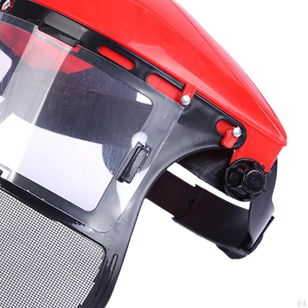 Ochranný štít na obličej s motorovou pilou, sečení kartáčů, ochranný štít na obličej, ochranný povrch, helma, síťovaný štít pro terénní úpravy