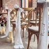 5Pcs Wedding Chair Seating Ribbon Reserved Chair Bow Ribbon Seating Tag Bridal Shower Memorial Wedding Sign Bachelorette Party